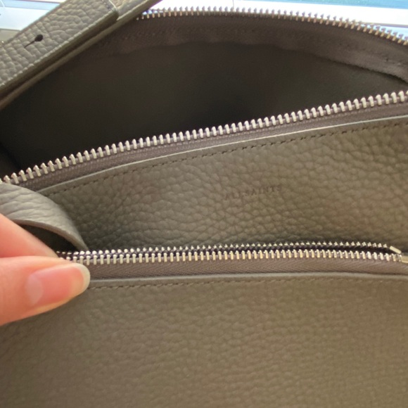 AllSaints Kita Bag Grey Leather - Picture 7 of 13